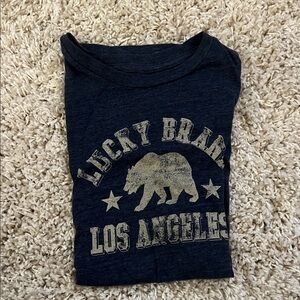 Lucky Brand Navy Bear Graphic Tee